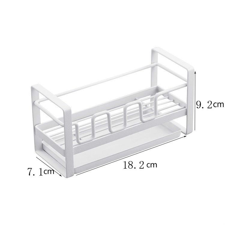 Iron Storage Rack Kitchen Bathroom Sink Sponge Drain Rack Desk Organize Box