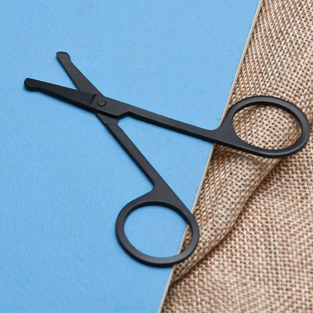 Professional safety nose hair scissors. Round-tip design for pain-free trimming. Ergonomic & durable. Essential for men/women.