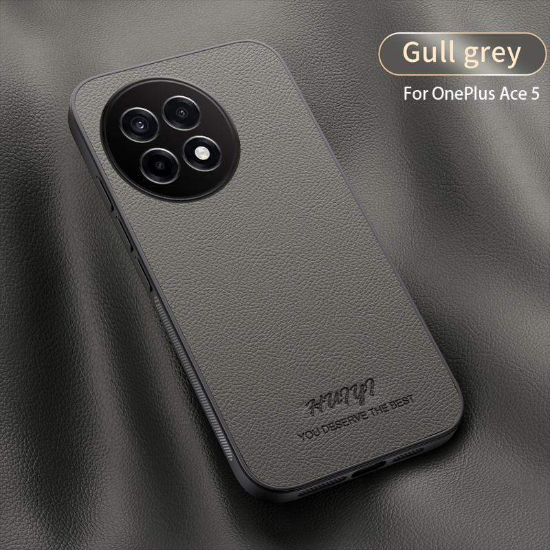 For Oneplus 13R ACE 5 Pro Car Built-in Magnetic Cover for Oneplus 13 Luxury Business Leather Soft Frame Matte Protective Case
