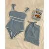 Source 1011 Korean ins new swimsuit female Korean version one-piece belly cover, thin and small chest conservative swimsuit