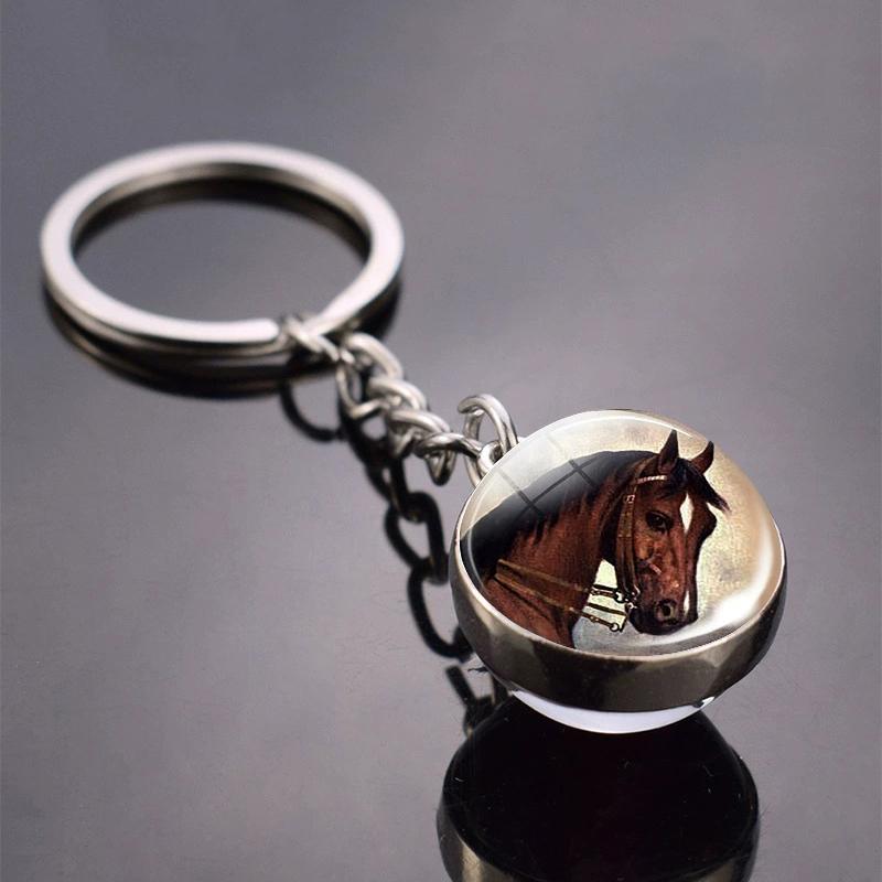 Glow In The Dark Horse Pendant Glowing Horse Stuff Luminous Horses Glass Ball Pendant Crazy Horse Lovers Gifts