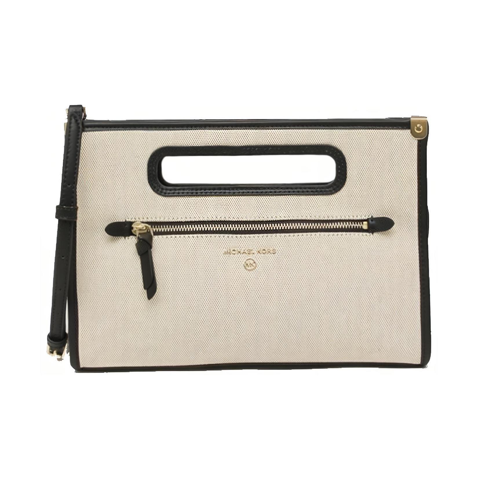 

Michael Kors Canvas Tote Bag Women bags Black White 30T1GJBC3C-NAT-BLK Basic Set (Bag+Dust Bag)