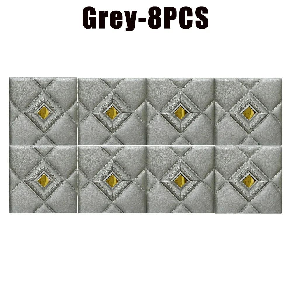 30x30CM DIY 3D Wall Panels Stickers Self Adhesive Waterproof Wallpaper Retro Sticker for Home Living Room Bathroom Decoration