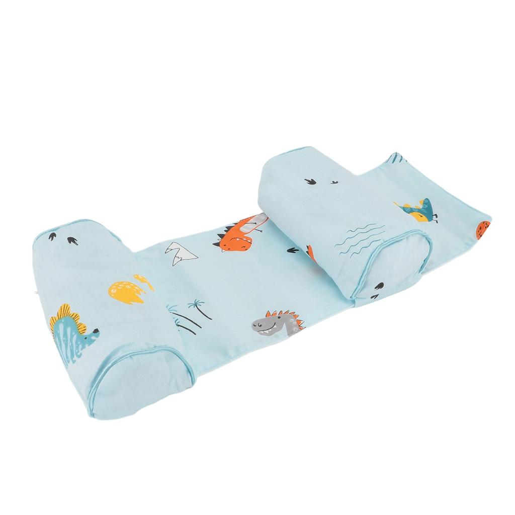 Adjustable Baby Head Support Pillow with Buckwheat Filling Prevent Flat Head Soft Breathable Newborn