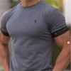 Maglietta Fitness Uomo Bodybuilding Maglietta Allenamento Top Abbigliamento Estivo Maglietta Palestra Uomo Maglietta Manica Corta Maglietta Casual Slim