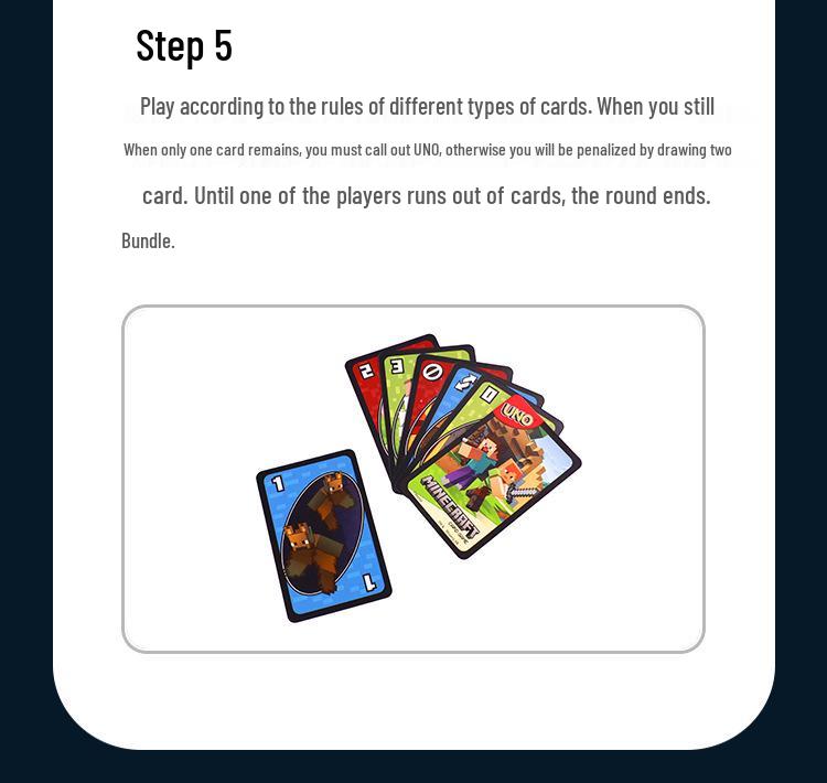 UNO Minecraft Edition: Genuine Mattel Playing Cards for Casual Multiplayer and Happy Party Games.
