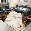 Tapis de Luxe Style Marbre Décoration Salon Tables Basses Européennes Tapis de Sol Antidérapant Grands Tapis de Zone pour Chambre