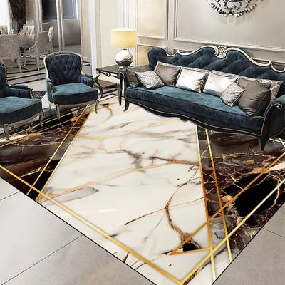 Luxury Marble Style Carpet Living Room Decoration European Home Coffee Tables Floor Mat Non-slip Large Area Rugs for Bedroom