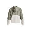 Under Armour Woven Full-Zip Color Block Hooded Jacket Women Jackets Grove-Green 1369889-504