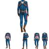 Captain America Kids Boys Cosplay Costume Jumpsuit For Parties And More!