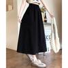 Girls Chic Elastic High Waisted Long Pants Lady Comfortable Wide Leg Trousers Women Korean Fashion Solid Color Slacks