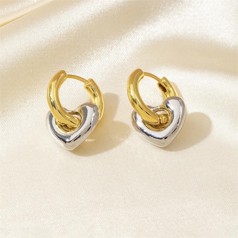 Hollow Heart Earrings For Women Stainless Steel Gold  Color Heart Earring Luxury Wedding Couple Jewelry Gifts Wholesale