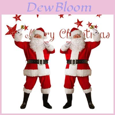 Luxurious Velvet Santa Claus Costume For Adults With Complete Accessories Set