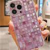 Rhinestone Grid Transparent Anti-drop Case for iPhone 14/15/16/17 Promax