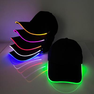 Led Light Up Baseball Hat Flashing Glow Rave Party Cap Luminous Hat For Women Men Hip-Hop Club Purim Festival Parade Supplies