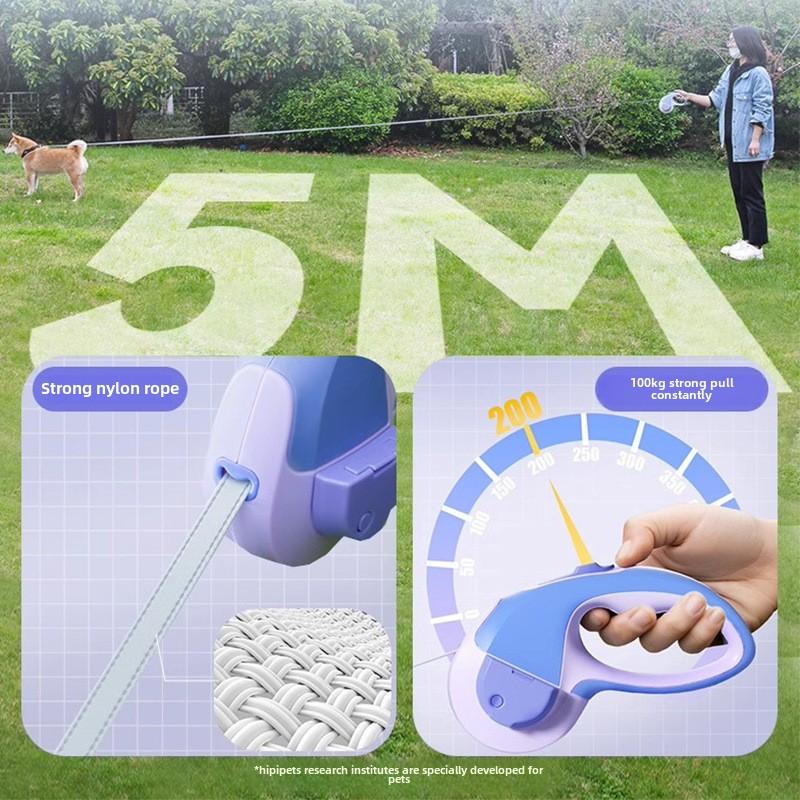 Dog Retractable Luminous Automatic Leash Medium and Small Dog Walking Dog Rope Dog Chain Teddy Out Pet Supplies