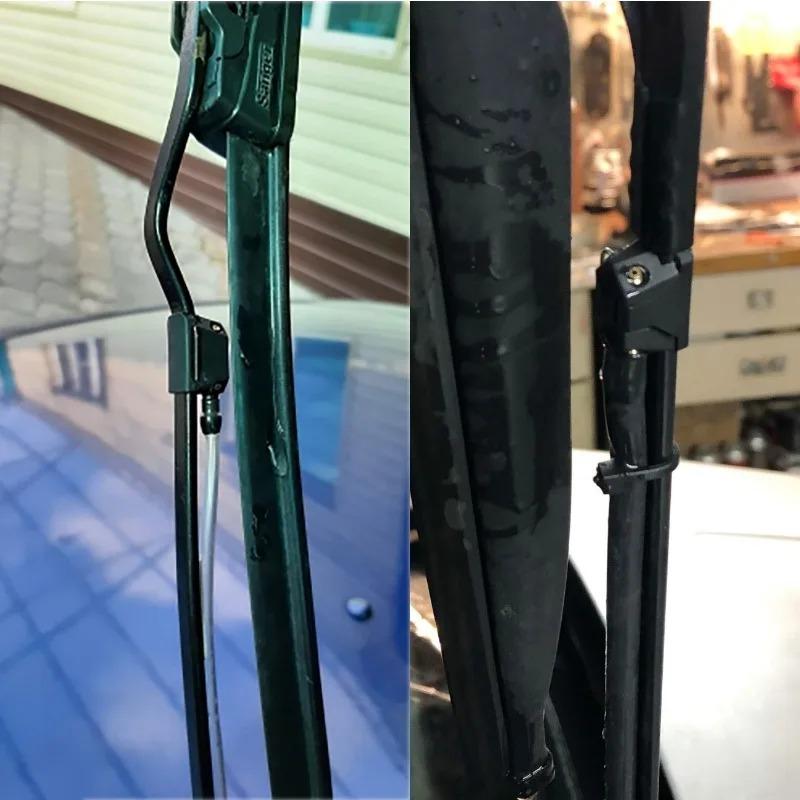 2Pcs Universal Car Windscreen Washer Wiper Blade Water Spray Jets Nozzles Mounted Onto 8mm 9mm Arm Adjusted 4 Way Upgrade