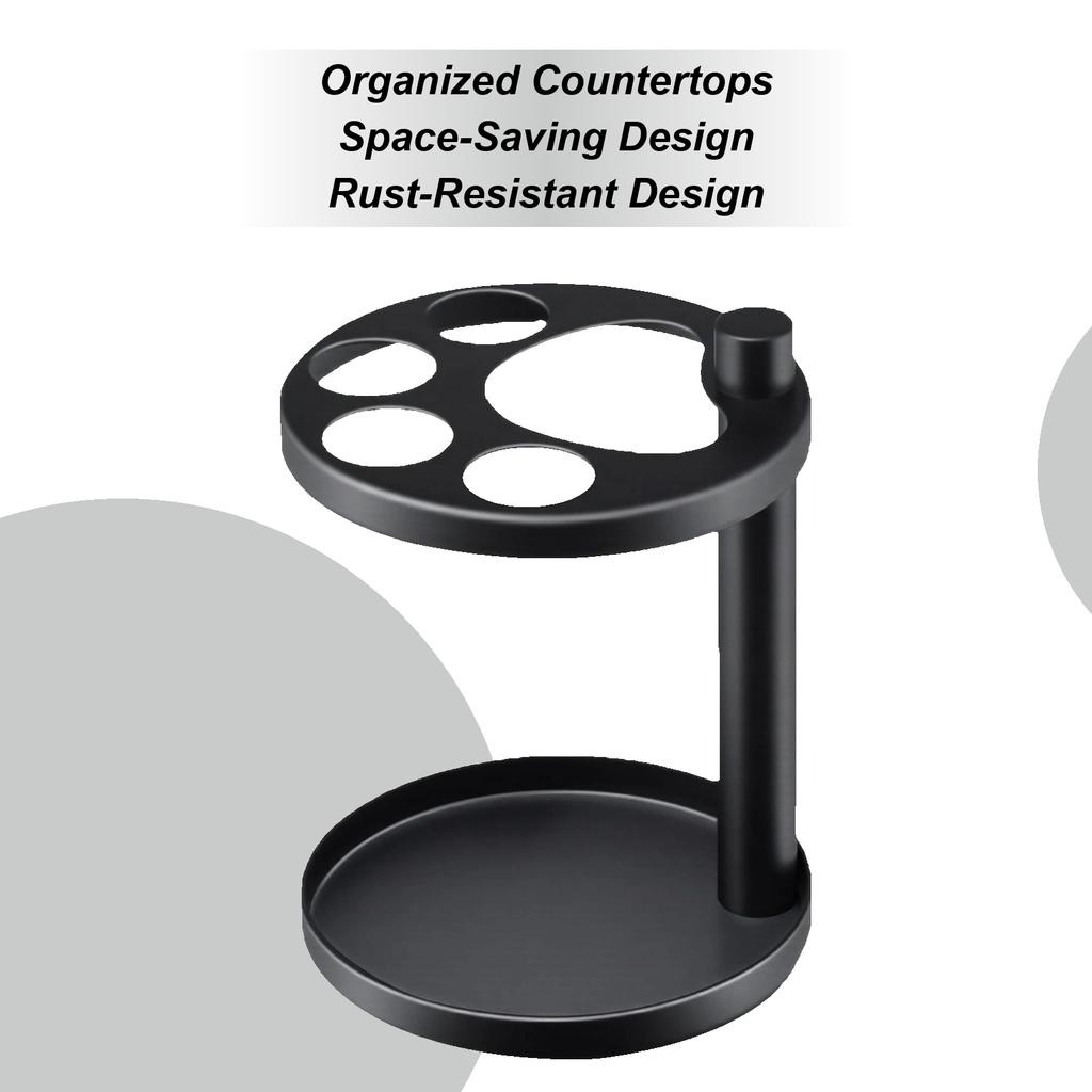 Electric Toothbrush Holder Electric Toothbrush Stand Toothpaste Organizer Black Mount Shower Accessories For Countertop Sink
