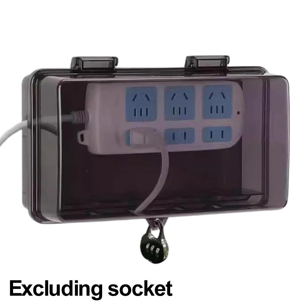 Outdoor Charging Lockable Extension Box 6 Output Holes Box ABS Material Heavy-duty Waterproof Long-lasting Durability