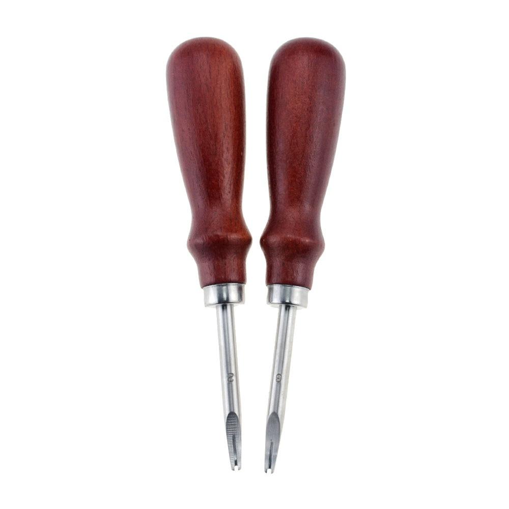 1/ 5Pcs Pack Kits Leather Edge Beveler Skiving Beveling Knife Cutting Hand Craft Tool with Wood Handle DIY Tools