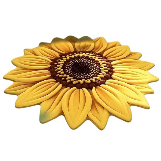 Yousheng Floral Plush And Diatomaceous Earth Floor Mat 3D Flower Optical Illusion Rug Non-Slip Absorbent Diatomite Bath Mat for Room Bedroom Entrance