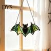 Unique Gift for Halloween Hanging Pendant, Colorful Sun Catcher Wall Window Decoration, Stained Glazed Glass Ornament Style Art Home And Party