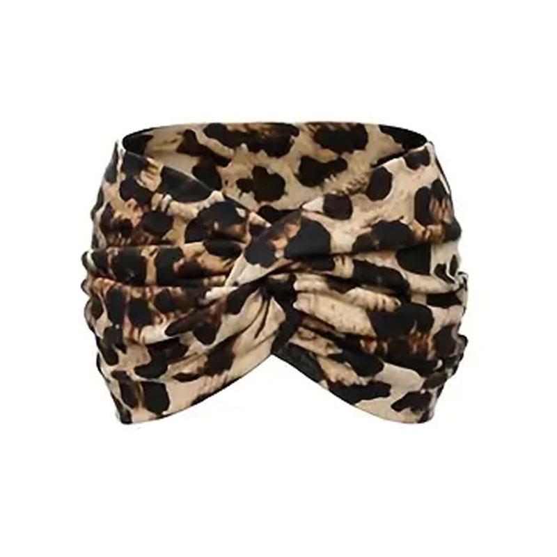 Vintage Criss-Cross Extra Wide Women's Elastic Headband for Yoga & Running