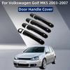 Carbon Retrofit Car Accessory Stickers Door Handle Covers Trim Paste Style For Volkswagen Golf MK5 2003 2004 2005 2006 2007