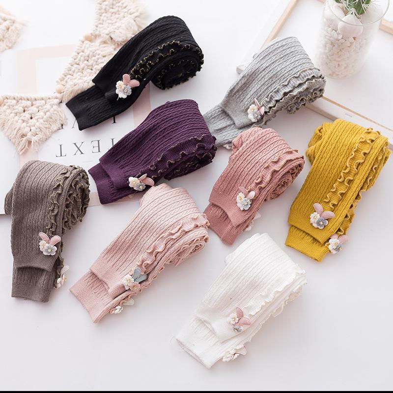 Cute Cotton Baby Leggings: Spring/Autumn Thin Style Footed Tights for Small/Medium Kids