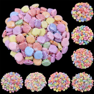 100Pcs Lose Perlen DIY Handwerk Für Schmuck Zeug Blume Mond Shell Halskette Armband Anhänger