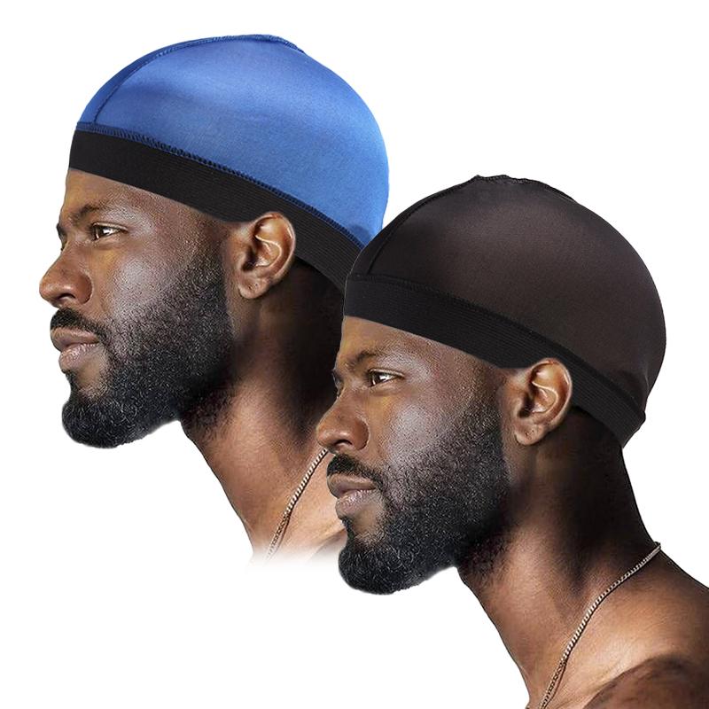 

2 шт./лот Шелковистая купольная шапочка для волн Эластичные банданы Унисекс Шапочка для парика Ночной головной убор для сна Шапочка для химиотерапии при выпадении волос Аксессуары для волос One Size