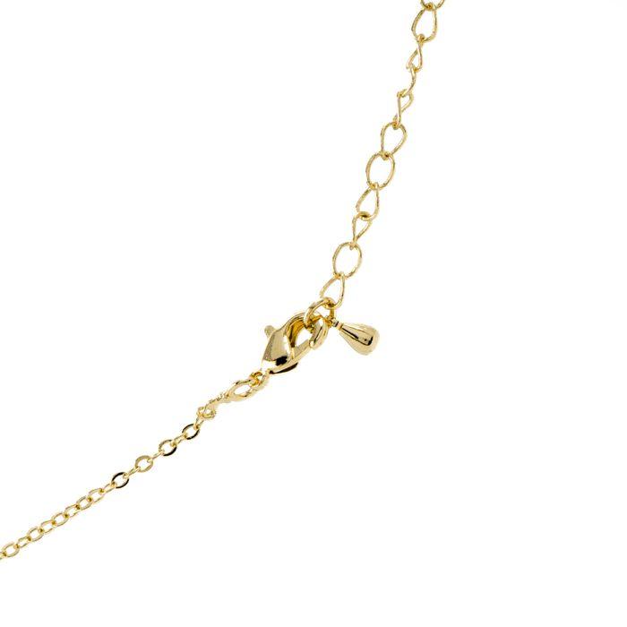 Collier Luxenter Avec Zirconia Brillant Finition or 18k - Alphabet R