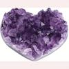 Přírodní ametystová milostná drúza, ametystový krystalový blok ve tvaru srdce, domácí dekorace, degausační ornament