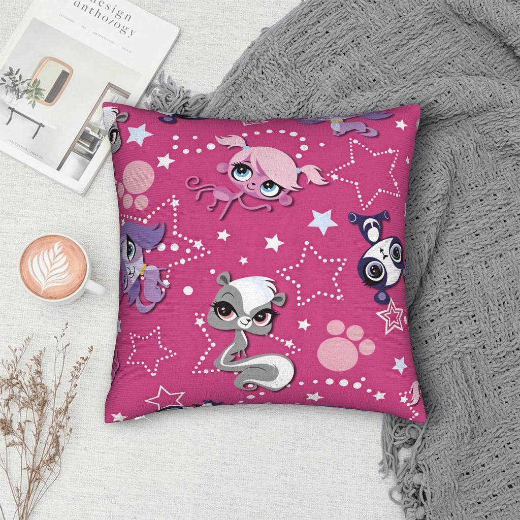 Littlest Pets Shops Pillow Cover Retro Trendy Pillow Case For Living Room Chair Soft Pillowcases Gift Idea
