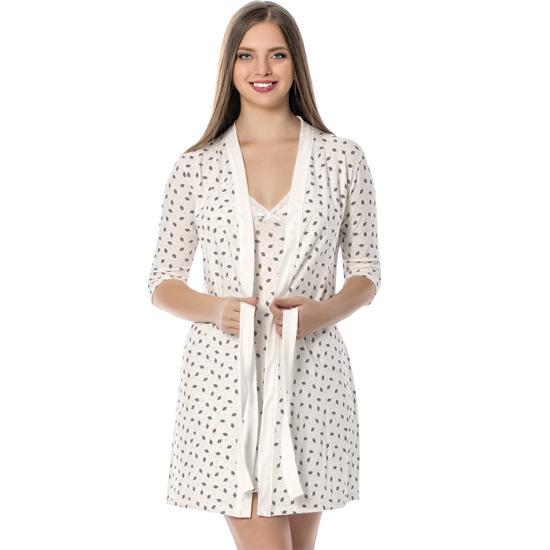 Akbeniz Women Ecru Nightgown Халат Костюм 1101 – купить по низким ценам в интернет-магазине Joom