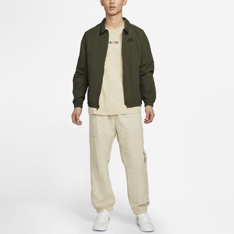 Nike Jackets Men's Green Lapel Moderate Workwear CV4306-325