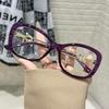 Anti-Blue Light Small Glasses Frame 100 With Female Degree Sweet And Cool Glasses Myopia Face Can Be Leopard Print Plain Glasses