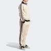 Adidas Originals Retro Series Trefoil Logo Embroidered Stripe Stand Collar Jacket Men Jackets Off-White HR3307