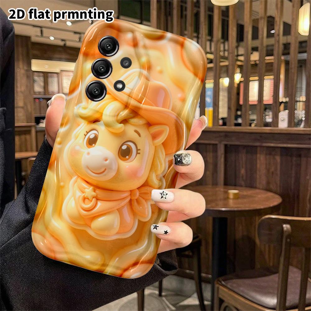 Phone case: 2D flat, suitable for Samsung Galaxy A34 A35 M05 M06 S20 S22 S21 FE Plus 5G protective case, little denim pony, perfect Christmas and Hall