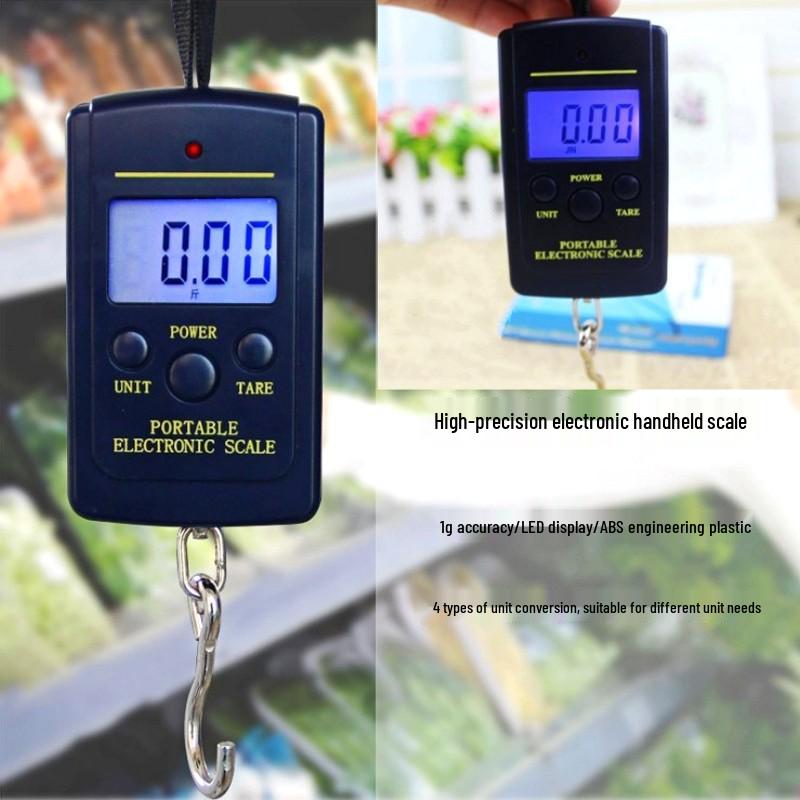 

Portable Handheld Electronic Luggage Scale - 40kg Capacity, A01 Model Blue Case with English No Backlight