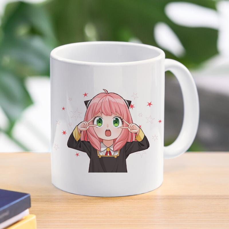 Spy X Family Anya kubek do kawy kubek Loid Yor fałszerz kubki ceramiczne dla dzieci chłopcy herbata kawa z mlekiem naczynia do picia prezent dla przyjaciela