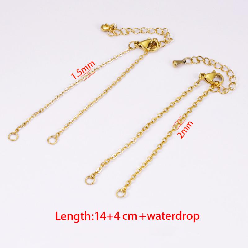 2pcs/5pcs Stainless Steel Bracelet Chains Jewelry Making Supplies Adjustable Cuban with Extension Chain Connectors Wholesale