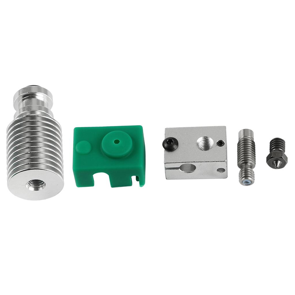 Heatsink Extruder Radiator with Collet Clip V6 Nozzle 1.75mm Filament Hotend Compatible with PT100 Prusa I3 MK3 3D