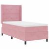 Box Spring Bed with Mattress and Headboard Pink 80 x 200 cm Velvet