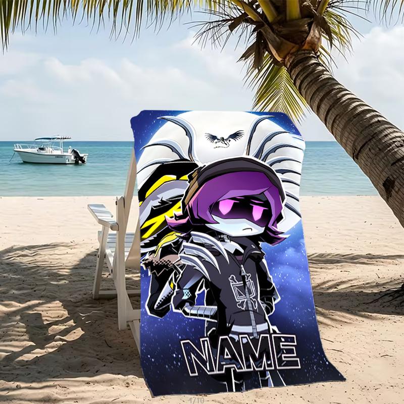 Customizable personalized beach towels Murder Drones themed designs.Suitable for the beach, yoga, sports;ideal as beach accessories