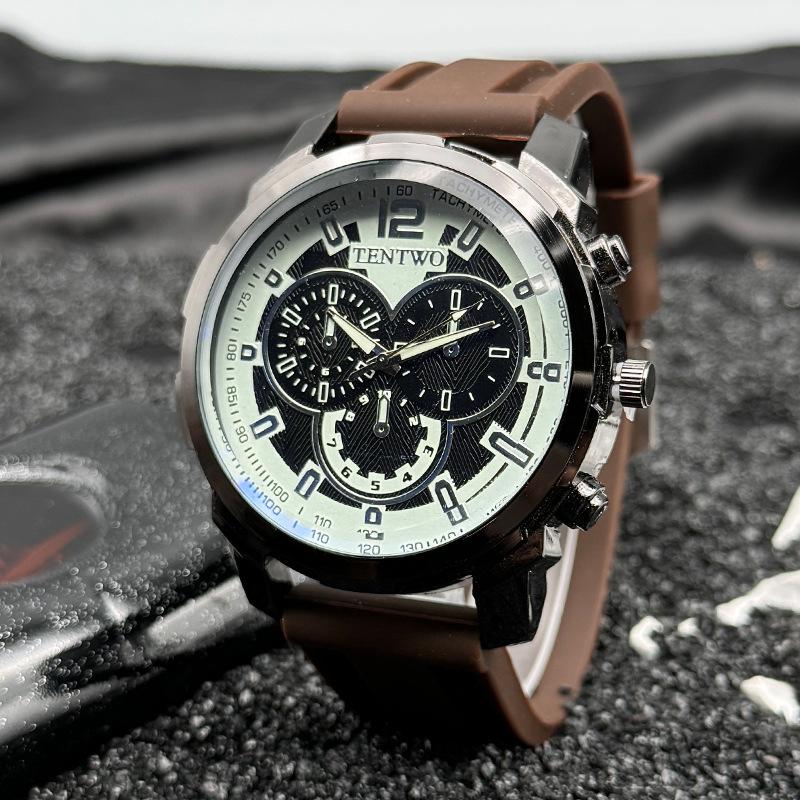 JYL Men's Watch Trendy Student Casual Sports Silicone Strap