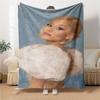 Elegant Fashion Portrait Blanket Soft Throw Blanket For Home Bedroom Bed Sofa Travel Office Solid Christmas Blanket
