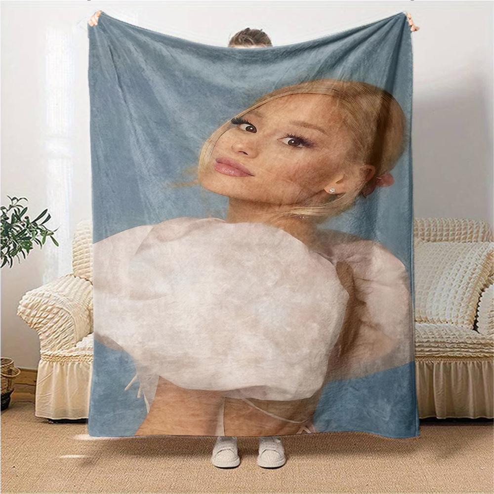 Elegant Fashion Portrait Blanket Soft Throw Blanket For Home Bedroom Bed Sofa Travel Office Solid Christmas Blanket
