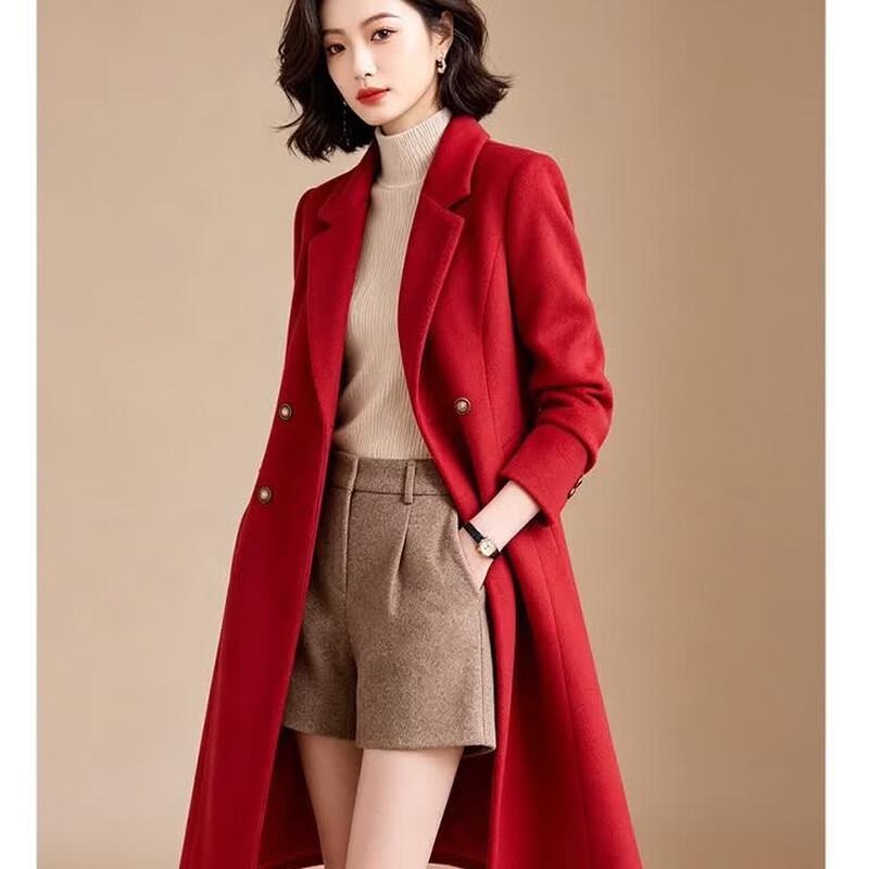 Women's Double-Breasted Lapel Long Coat
