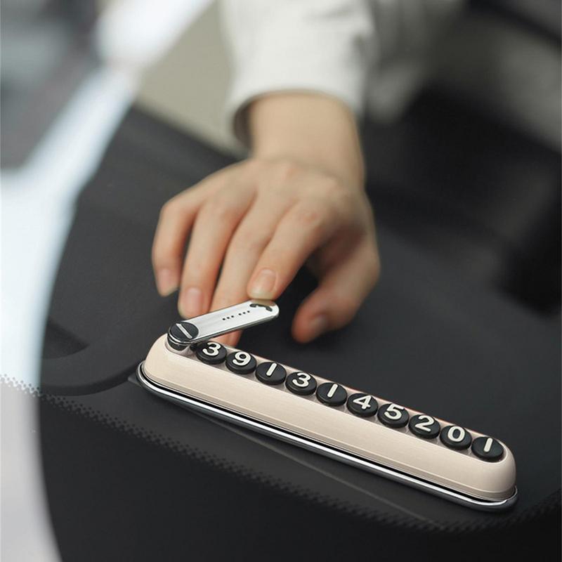 Temporary Parking Number Plate Temporary Telephone Number Plate Noctilucous Display Waterproof Sign For Car Dashboard Family